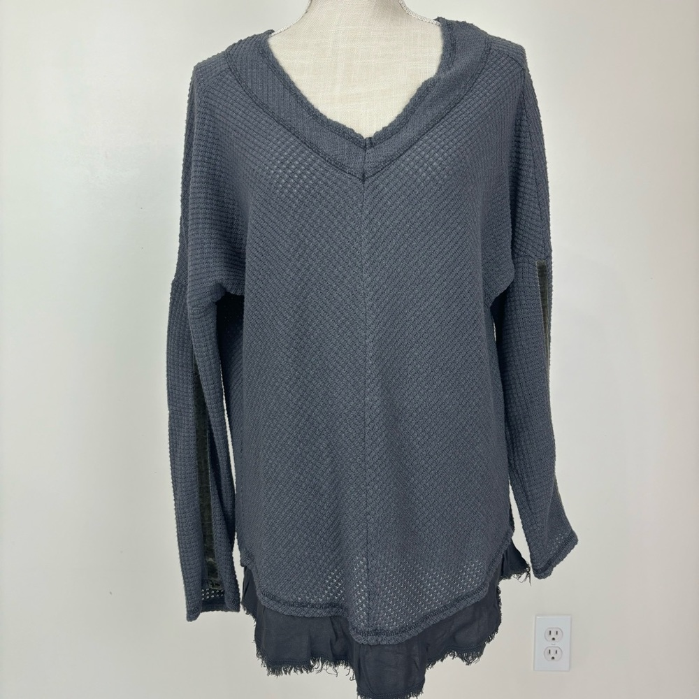 🆕 XCVI Oversized Raw Edge Hem Tunic